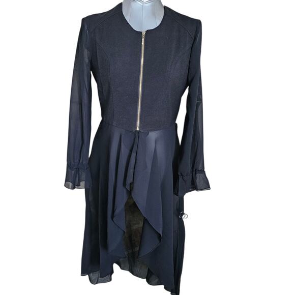 NWT Simply Noelle Black Chiffon & Knit Zip-Up Jacket, Size 4-6**

New with tag, - Picture 3 of 9